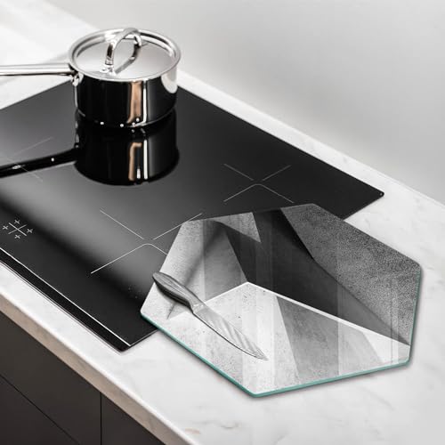 Planche à découper 40cm Wallfluent Cuisson Résistance en forme hectagonale motif béton