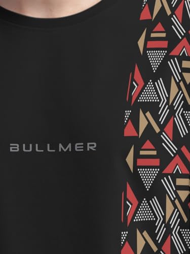 Image of BULLMER Trendy Front and Back Printed Oversized Round Neck T-Shirt for Men - Pack of 2