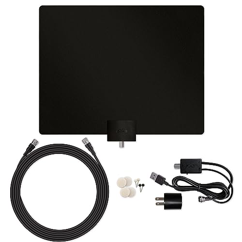 Mohu Leaf 50 Amplified Indoor TV Antenna, 60Mile Range, UHF/VHF Multi