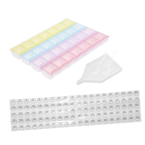 NUOBESTY Scatola Per Accessori Custodia Per Verniciatura A Trapano Contenitore Di Plastica Per La Conservazione Custodia Per Perline Compatta E Portatile