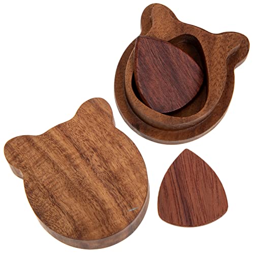 ERINGOGO Porte- Médiator de Guitare avec 2 Pièces de Médiators en Bois Tête D’ Ours Mignonne Boîte de Médiator de… - Les Beatles, Paul McCartney, John Lennon, RIngo Starr, George Harrison ERINGOGO Porte- Médiator de Guitare avec 2 Pièces de Médiators en Bois Tête D' Ours Mignonne Boîte de Médiator de…