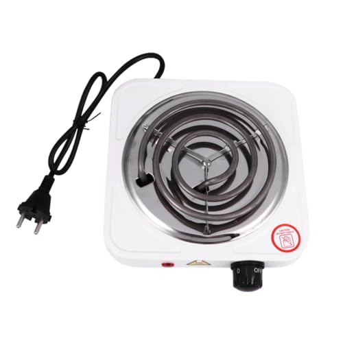 MOLUCKFU Fornello Elettrico Portatile a Bobina Singola 1000w Controllo Temperatura Regolabile, Riscaldatore da Cucina Compatto per Uso Domestico e Campeggio, Stufa Elettrica Pratica
