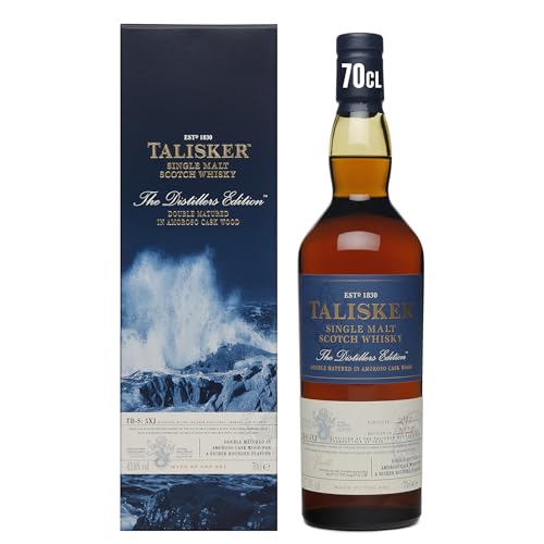 Talisker Single Malt Scotch Whisky | the Distillers Edition 2021 | 45.8% vol | 70cl | Double-Matured in Ex-Bodega Amoroso Cask Wood | Rich & Fruity Single Malt Whisky | Peaty & Peppery