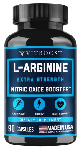 Image of VITBOOST L Arginine Capsules with L-Citrulline 1500mg, 30 Days Supply, 90Ct