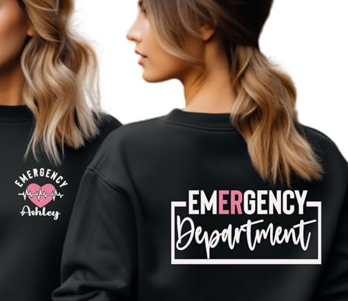 ER Custom Sweatshirt, Emergency Department Shirt, Personalized Nurse Gift, Emergency Room Tech, ED Nurse Valentine's Day2