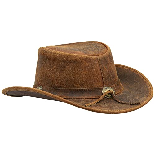 Sidewinder CRAZYBROWN-XL Australian Cowboy Leather Hat Unisex Adult thumb #3