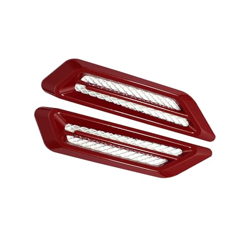 Hihaha 2 Pcs Car Auto Red Plastic Scoop Vent Cover