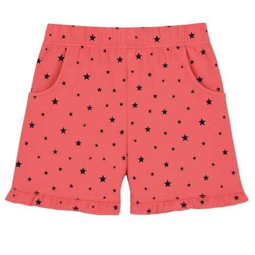 Image of ICEDIVE Girls Printed Cotton Shorts Pack of 2 | Regular Fit Multicolour Bottoms | Soft, Stretchy & Comfortable | Ideal for Summer, Home, Travel & Casual Wear