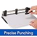 Swingline 2-7 Hole Punch, Adjustable, Heavy Duty Hole Puncher, 32 Sheet Punch Capacity, Black/Silver (74350)