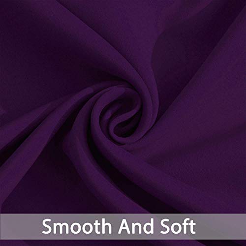 Yakamok Purple Blackout Curtains Room Darkening Thermal Insulated Grommet top Window Curtains for Living Room, 52 x 84 Inch,One Pair