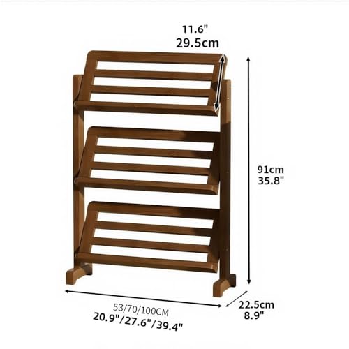 Soporte de exhibición estético de madera con niveles para lectura 3