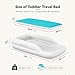 COMMOUDS Portable Toddler Travel Bed with Safety Bumpers, Inflatable Kids Air Mattress with Electric Pump, Baby Blow up Mattress, for Grandma's Home Camping Vacation