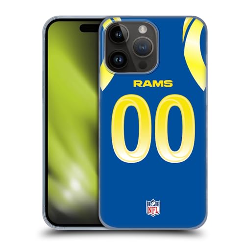 Coque iPhone 15 Pro Max NFL Rams personnalisée avec votre numéro pour un look unique au quotidien
