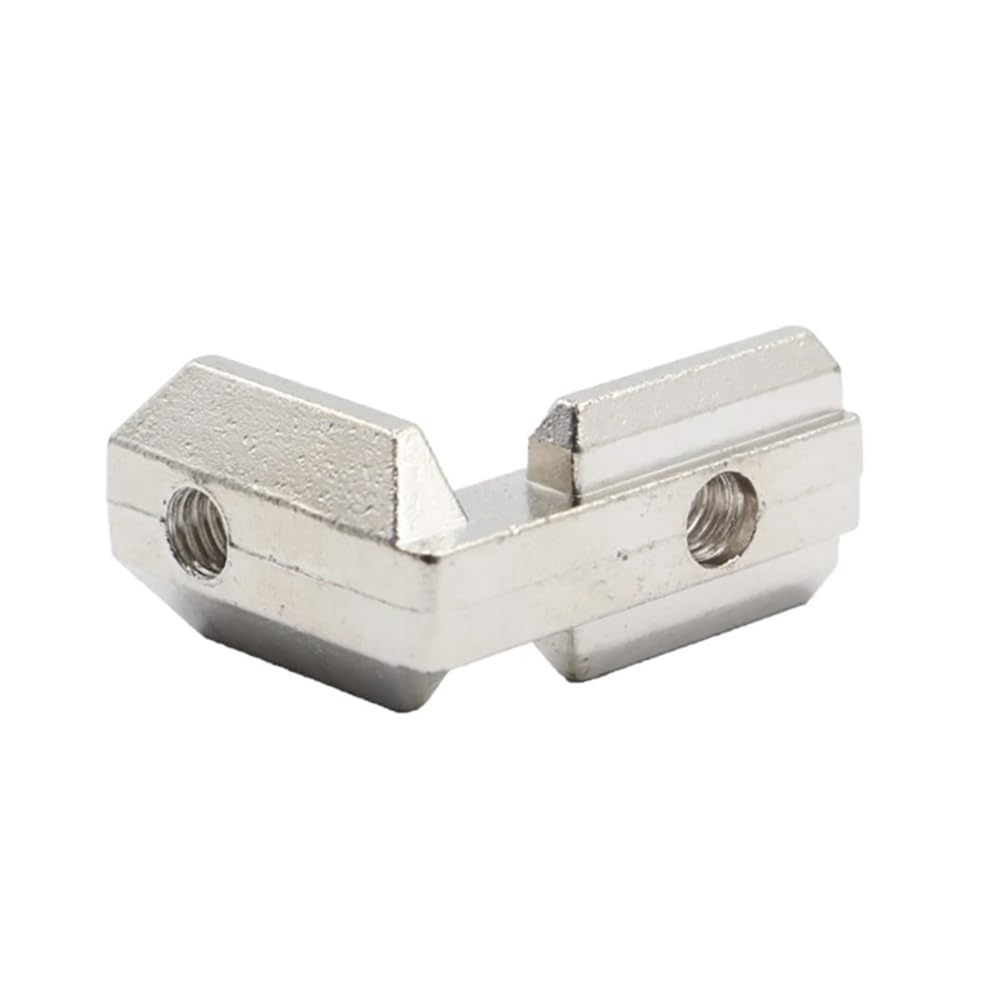 Gonryun L-Shaped Internal Corner Connector, Hidden Bracket, with Screws, Suitable for 4040 T-Slot Extruded Aluminum Profile Connection (Silver, 4 PCS)