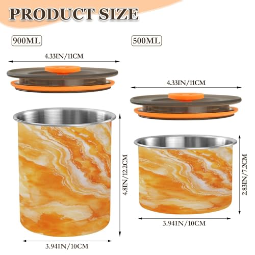 Contenedor hermético para café de acero inoxidable 500 ml miniatura 2