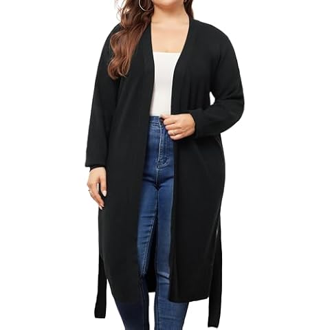 Agnes Orinda Plus Size Belted Cardigan Cover