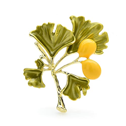 Broche plante en émail idéale pour sublimer une robe de fête