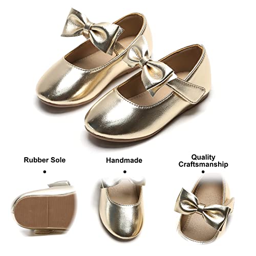 Image of Felix & Flora Toddler Flower Girl Dress Shoes - Girl Ballet Flats Party School Shoes Wedding