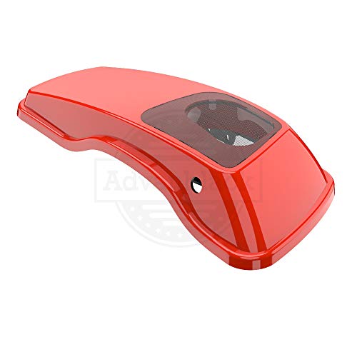 Tapa para altavoces 6x9 para alforjas de motocicleta compatible con Harley Touring FLH 2014+ color Laguna Orange miniatura 6