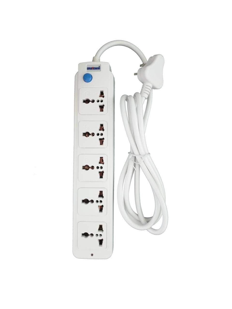 5 Way Plug Socket Extension Flex Box| LED Indicator| Input Universal| Heavy Duty|6 Amps 240V| 1500W Max Power (5 Sockets, 1 Switch, 2 m C'5 Way Plug Socket Extension Flex Boxord)