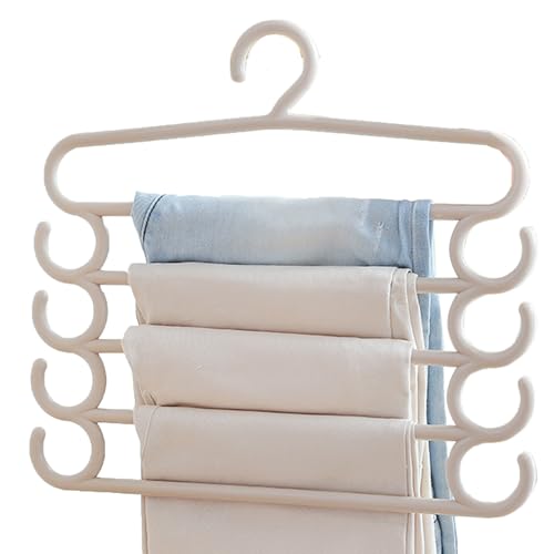 Gruccia per pantaloni, , organizer per sciarpe, a 5 livelli, organizer e , sciarpe, jeans e vestiti larghi