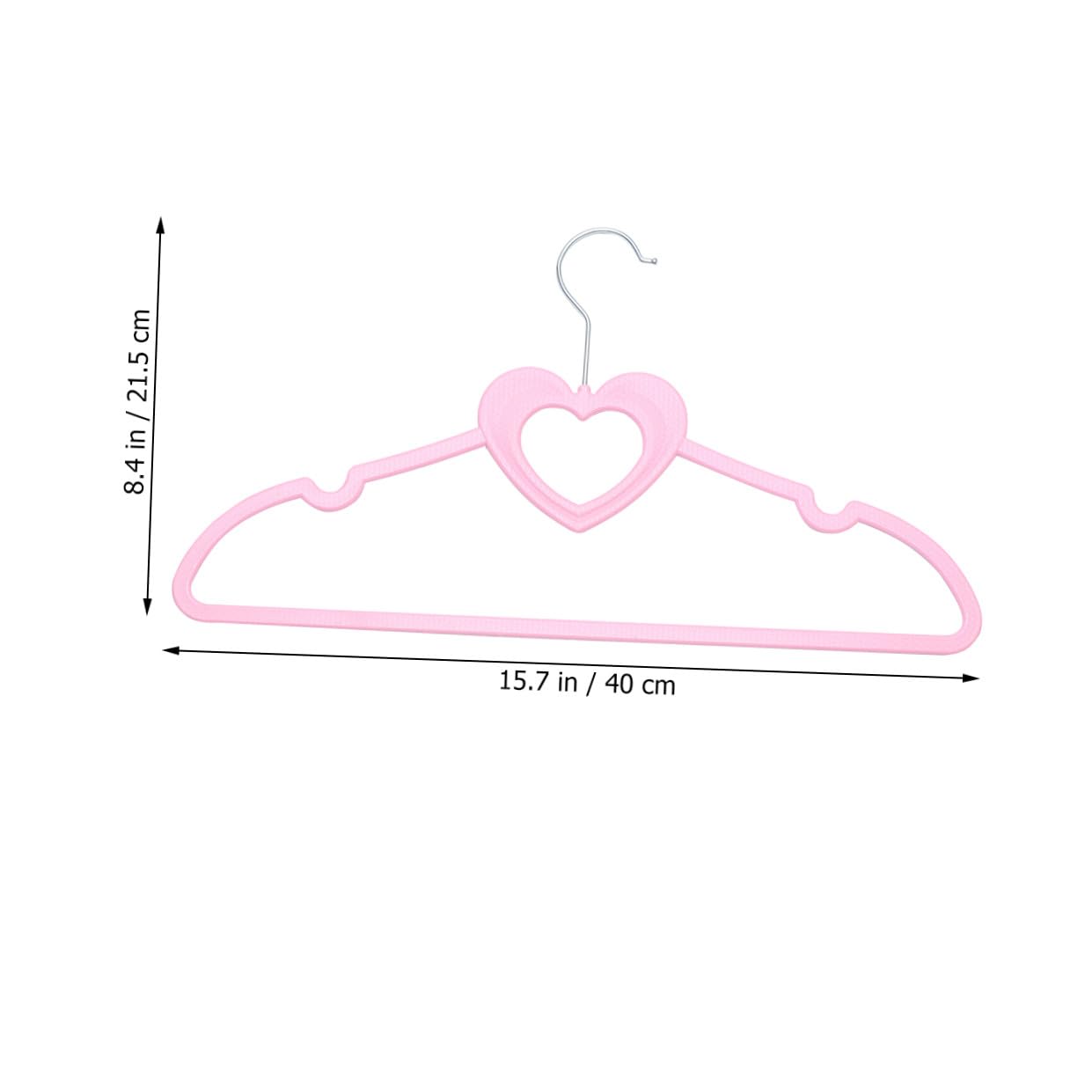 Kleiderbügel ohne Kanten 10 Stück Rosa aus Abs Kunststoff zufälliger Stil mit Rostfreien Haken Formschönes Design Stabiler Kleiderständer für Heimgebrauch