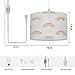 EFTOWEL Plug in Pendant Light Watercolor Cute Rainbows Baby Boho Hanging Lamp with Plug in Cord 16.4 ft Dimmable Switch Fabric Shade Hanging Light for Living Room Kitchen Nursery Bedroom
