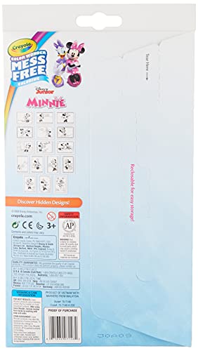 Image of Crayola Color Wonder Minnie Mini Foldalope 12PK, Coloring Book for Kids, Mess-Free Coloring Book for children with Clear Inks, 16 Pages and 3 Markers, Ages 3+, Compact Size, Asia Edition