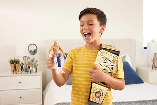 mattel wwe championship title undisputed wwe universal championship role-play amp costume accessory wearable leather-like belt 3 feet with one-time adjustment