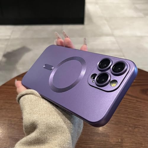 Étui de chargement sans fil iPhone violet foncé pour protéger votre mobile en voyage
