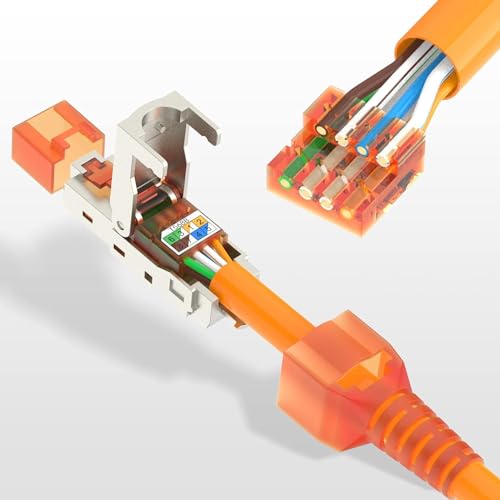 Conectores RJ45 Cat7 sin herramienta 4 unidades miniatura 3
