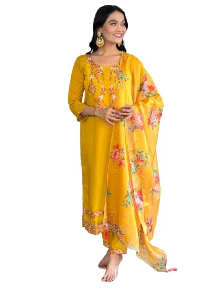 Green India Fashion Present Fancy Gown with Embroidery Design for Great Women and Beautiful Girl-Maya-image-47