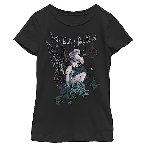 Disney Tinker Bell Tink in Fairy Land Girl's Solid Crew Tee