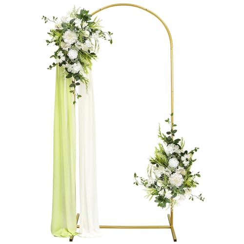 2 m arco de casamento para fundo, arcos de casamento para festas, moldura de casamento dourada, suporte para arco de balões para namorada, chás de bebé, decoração de festa de aniversário