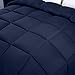 Utopia Bedding Comforters Queen Size, All Season Duvet Insert, Down Alternative Box Stitched Bed Comforter with Corner Tabs, Machine Washable (Navy)