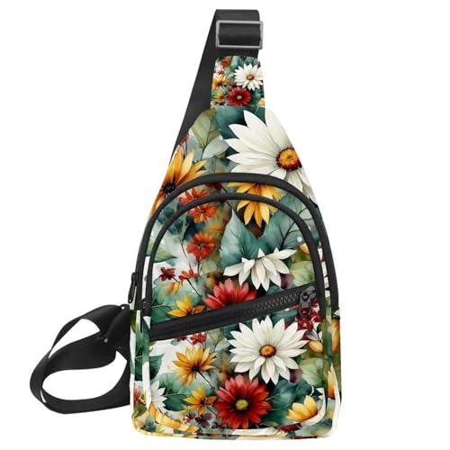 Mochila cruzada de flores perfecta para tus paseos urbanos y viajes