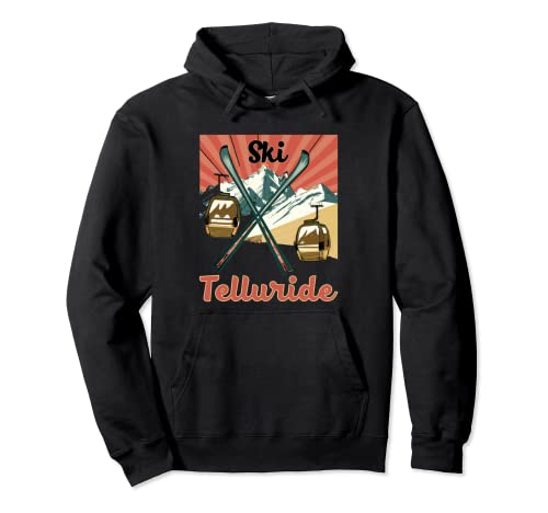 Ski Telluride - Rétro Vintage Telluride Colorado Ski Sweat à Capuche