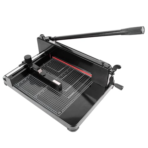 Cortador de papel A4, recortadora de guillotina manual resistente con marca de escala y tope de posicionamiento ajustable, máquina de corte de escritorio para corte de papel de precisión