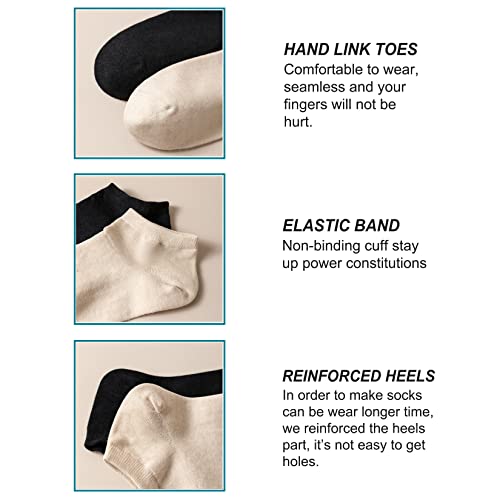 MAGIARTE Mens Cotton Ankle Socks Low Cut Athletic Moisture Wicking Odor Free No Show Socks for Men 3/6 - PACK3