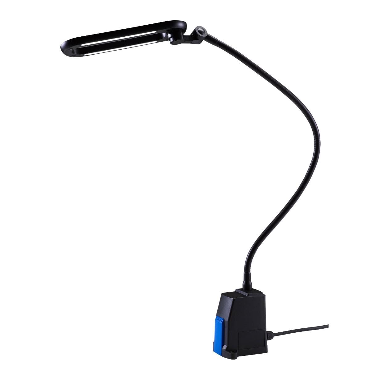 Hedi ML1209FLED ML1209FLED-Lámpara LED para Banco de Trabajo (9 W, Cable de conexión de 3 m, 3 Niveles de Brillo, Incluye Pinza de Mesa y imán de sujeción), Multicolor