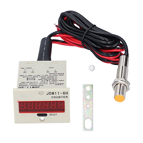 Digital Display Counter, Level 3 Counting Methods Sensor Counter JDM11-6H for Chemical Textile Machinery Mining Food Printing (DC12-24V)