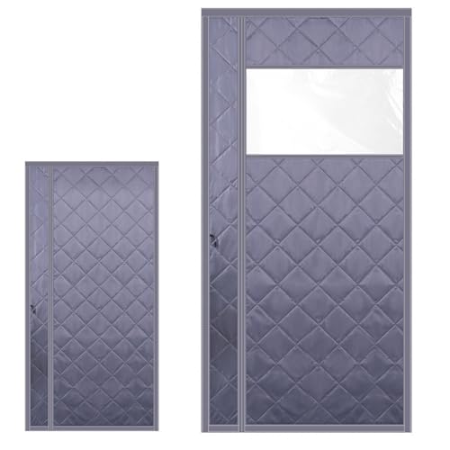 和風 間仕切りカーテン マグネッ のれん 目隠し カーテン 玄関 ドア用 暖簾 冬 厚い 高断熱 防寒 防水 保温 防音 防風 省エネ 暖房 冷房 窓 冷暖房効率UP 取り付け簡単 冬(Grays,90x180cm)