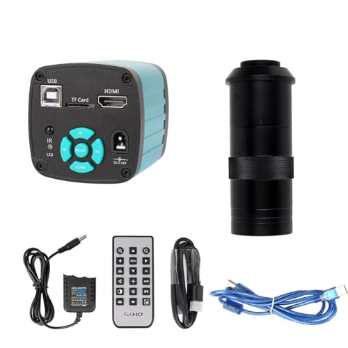 顕微鏡観察 13mp単眼顕微鏡デジタルカメラセット130Xまたは180倍調整レンズ(48MP HDMI USB 130X)