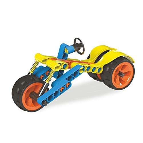 mechanix made in india, made from plastic blix cars-2 series for 5+ years of kids, can make completely unique working model from it, 10 models can make, 76 pieces- Multi color - Image 6 thumbnail