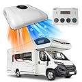 24V RV Air Conditioner with Heat Universal Rooftop AC Unit RV Air Conditioner Heater Combo, Quiet 24 Volt Camper A/C Unit 12K BTU, 880W Powerful Inverter Cool for Truck Trailer Boat Motorhome