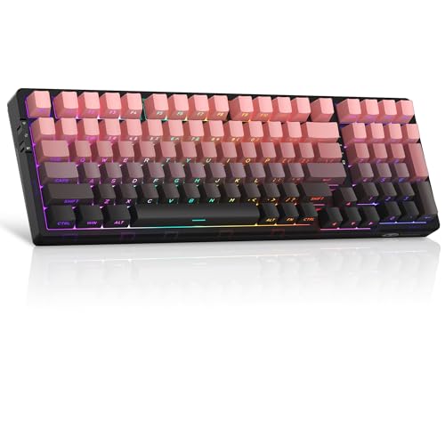 Clavier gamer mécanique Bluetooth 5.0 compatible PC PS5 avec touches PBT durables