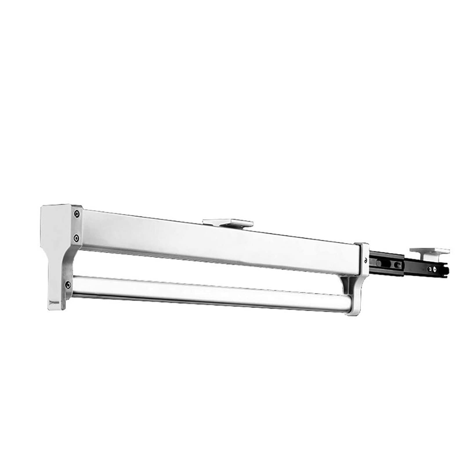 WMYYZYQ Pull-Out Stainless Steel Hanger Rod Adjustable 30-60cm Wardrobe Clothes Rail, Wardrobe Trousers and Coat Storage Rack,600mm/23.6inch,450mm/17.7inch
