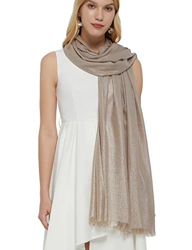 PANTONIGHT Women's Sparkling Metallic Evening Shawl Lightweight Wedding Shawl Extra Large Dressy Shawls and Wraps for Party4
