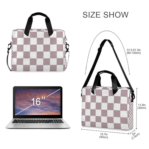 Maletín portátil para laptop 15.6 pulgadas marrón con patrón miniatura 5