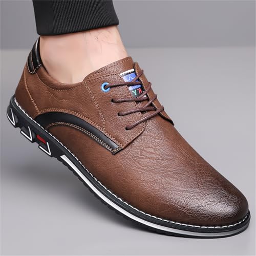 Image of Men's Oxford Casual Dress Shoes Classic Tuxedo Lace-up Lightweight Formal Loafers